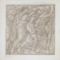 No.1183-5 De Verbranding van de Schepen, illustratie voor Vergilius